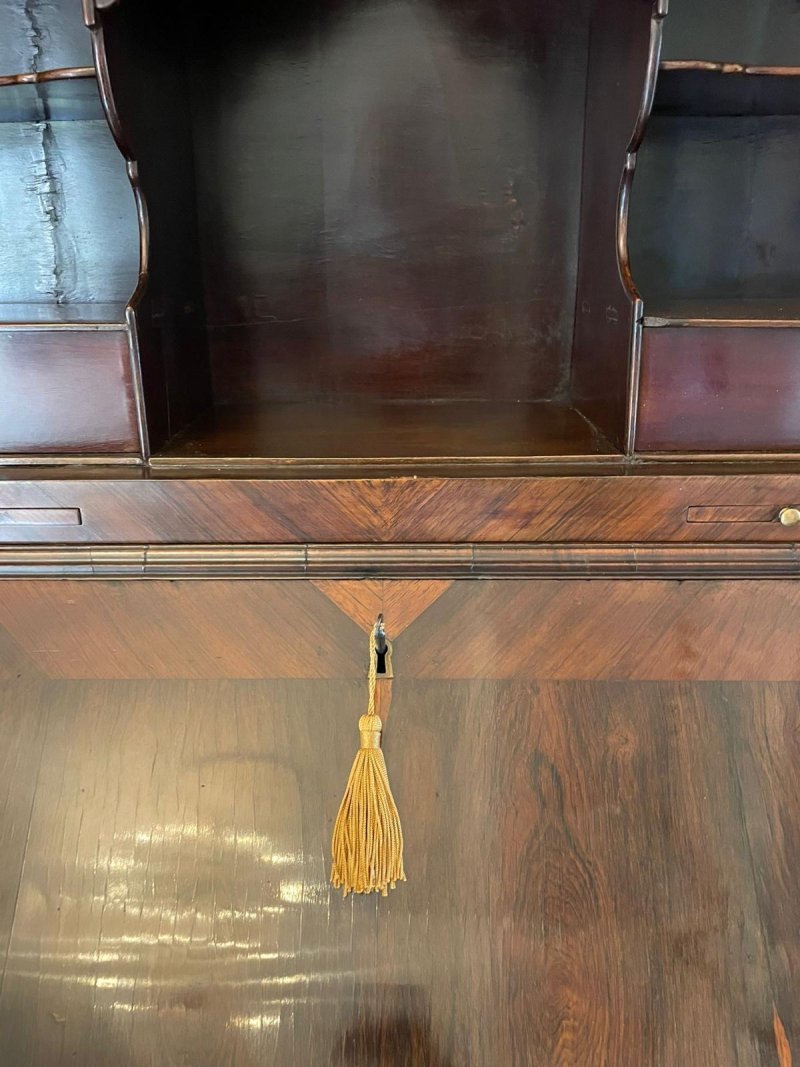 Antique 18th Century Rosewood Bureau Bookcase - Image 9